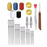Big Eye Stahl-Nähnadelset 36-teilig |.Stahlnadeln in 5 Größen für Handnähset für Erwachsene mit Etui |.Anfängerfreundlich,Nähset,Embroidery set
