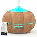 500ML Aroma Diffuser für Ätherische Öle, Aromatherapie Öle Diffusor mit Fernbedienung, 4 Timer, 7 Farben, 2 Sprühbilder, BPA Free Ultraschall Luftbefeuchter Schlafzimmer, Büro, Spa
