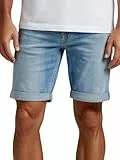 Replay Jeans Shorts Herren Stretch Kurz Slim Fit New Anbass Kurze Hosen Bermuda Shorts Sommer Denim Einfarbig, Farbe:Light Blue (010), Weite:34W