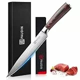 PAUDIN Fleischmesser Kochmesser Tranchiermesser, Klingenlänge 20 cm Messer Allzweckmesser, ultra scharf high Carbon deutscher Edelstahl Küchenmesser mit ergonomischem rutschfestem Griff