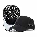TOP-EX Snapback Cap Herren Damen Leicht Atmungsaktiv Wasserabweisend Verstellbar für Laufen Golf Outdoor Schwarz M/L