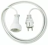 Brennenstuhl Qualitäts- Kunststoff-Verlängerungskabel mit Schutzkontakt-Stecker und -Kupplung (Verlängerungskabel für innen mit 3m Kabel) weiß