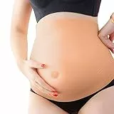 Pomya Gefälschter Schwangerschaftsbauch aus Silikon, Hautfarbener Künstlicher Schwangerschaftsbauch aus Silikon, Falscher Bauch Baby Schwangerer Bauch für Filmrequisiten Schwangerschaft Frauen(M)