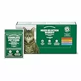 by Amazon Katzenfutter, nass, für ausgewachsene Katzen, Gemischte Auswahl in Sauce, 4.8kg (48 Packungen mit 100g)
