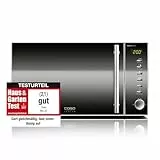 Caso | MG20 menu 2-in-1 Mikrowelle mit Grill | 800 W, Grill 1000W, 20 L, 2 Kombiprogramme + 14 Koch-Programme, Design Edelstahl und verspiegelt