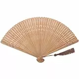 Healifty Bambus Handfächer Vintage Fan Holz kleinHand Fan Hochzeit Bridal Party gefallen
