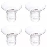 4 Stücke Flanscheinsätze 22mm für Momcozy M9/M6/M5/S12 Pro/S9 Pro/Medela/Spectra/Bellababy/Lansinoh/Elvie/Nuliie/KISSBOBO/ANWIKE 24mm milchpumpe,für 24mm Flansch/Schild der meisten Pumpen