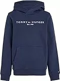 Tommy Hilfiger Kinder Unisex Hoodie Essential mit Kapuze, Blau (Twilight Navy), 14 Jahre