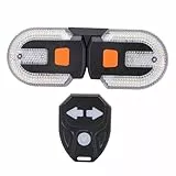 VGEBY Fahrrad-Blinker, Wiederaufladbare USB-IPX4-LED-Fahrrad-Split-Back-Blinker mit Controller für Nachtfahrten