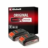 Original Einhell Akku PXC-Twinpack 2,5 Ah Power X-Change (Li-Ion, 18 V, 2X 2,5 Ah-Akkus, universell für alle PXC-Geräte, proaktives Batteriemanagement, angepasste Ladezyklen)