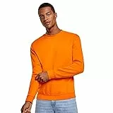KINKIES Buntes Sweatshirt mit klassischem Design, Kragen, Bündchen und Bund aus Rippstrick, bequem, warm, glatt und elegant., orange, XXL