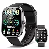 Smartwatch Herren Damen, 1,96' HD 2025 Fitnessuhr Smart Watch mit Telefonfunktion, 115+ Sportmodi Schrittzähler Armbanduhr, Herzfrequenz SpO2 Schlafmonitor, IP68 Wasserdicht Sportuhr für Android iOS