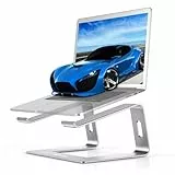 BoYata Laptop Ständer, Ergonomisch Aluminium Notebook Ständer, Tragbarer Belüfteter Laptop Halterung, Laptopständer Kompatibel mit MacBook, Dell, HP, Samsung, Acer, Allen 10' - 14' Laptops-Silber