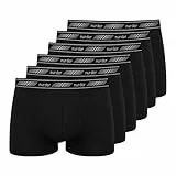 Nur Der Herren 6er Pack Cotton 3d-flex Aus Baumwolle Enge Boxershorts Bewegungsfreiheit Männer Unterhosen Boxer, Schwarz, M EU