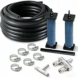 Biling Luftpumpe Zubehör 16m 9.5mm ID Aquarium Zubehör PVC Schlauch Sauerstoffpumpe luftschlauch Set für Fischtanks Teich, Aquariumszubehör mit 2 Wege Aquarium Splitter, 2 Luftstein, Klemme