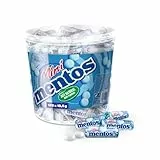 Mentos Mint Classic Bucket, Eimer enthält 120 Mini-Rollen à 5 Minz-Dragees, Kaubonbons mit Pfefferminz-Geschmack, Aufbewahrungs-Box (120 Mini Rollen), vegan