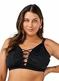Zizzi Swim by Damen Große Größen Bikini-Top Bänderdetail Gr. Gr 46 Black