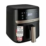 Russell Hobbs Heißluftfritteuse L 4,3L Rapid AirFryer [sehr kleines Gehäuse, sehr leise, 9 Programme] SatisFry (spülmaschinenfest, Fritteuse ohne Öl, TouchScreen, Grillen, Backen, Braten etc) 27610-56