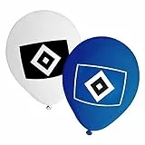 HSV Hamburger SV Luftballon 10er Pack Raute blau und weiß