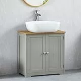 Bath Vida, Grau Priano Waschbeckenunterschrank, freistehend, Aufbewahrungsschrank, Waschbecken, Holzwerkstoff, Grey Under Sink Bathroom Cabinet
