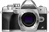 Olympus OM-D E-M10 Mark IV Micro-Four-Thirds-Systemkamera, 20 MP Sensor, 5-Achsen-Bildstabilisation, Selfie-LCD-Bildschirm, elektronischer Sucher, 4K-Video, leistungsstarker AF, Wi-Fi, Silber