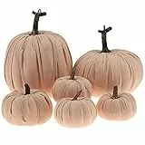 Kepfire 6 Pcs Der Herbst Herbst Ernte Künstlich Kürbis Dekoration Gefälscht Leinen Stoff Simulation Cushaw Dekorieren Heim Party