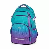 OXY BAG Ombre Schulrucksack Blau/Lila – ergonomischer & leichter Rucksack für Schüler ab 136 cm, 28L Volumen, reflektierend, ideal für Schule & Freizeit, ab 8 Jahren