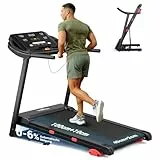 THERUN Laufband für Zuhause bis 14km/h und 3.0 PS, Laufband Klappbar mit 110cm*42cm Extralangr Laufgürtel,15 Programme, Walking Pad für Büro mit 6% Steigung & Pulssensoren bis 150KG(bis 14 km/h)