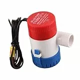 Bootspumpen, Handbuch Bilgenpumpe 12V 3A 1100 GPH elektrische Marinewasser Bilgenpumpe tauchend für Yachtboot