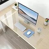 NATRKE Schreibtischunterlage Transparent, 80x40x0.15cm Schreibunterlage groß klare Durchsichtige Schreibtischmatte Unterlage Tischschoner rutschfeste Runde Kanten Schreibunterlage für Büro Zuhause