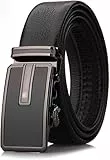 QMOWIZ Damengürtel Echter Leder Business Belt Männer Ledergürtel mit automatischer Schnallengürtel für den Menschen Taillengürtel