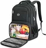 MATEIN Laptop Rucksack 17 Zoll mit Kühlfach, Rucksack Herren Groß, Arbeitrucksack Herren Anti Diebstahl, TSA Freundlich Laptoprucksack für Business, Wasserdicht Schulrucksack Teenager, Schwarz