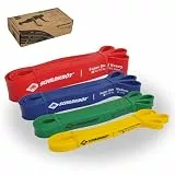 Schildkröt® Super Band 4er Set, Premium Widerstandsbänder mit 4 verschiedenen Widerstandsgraden, vielseitiges Mini-Fitnessstudio für zu Hause und unterwegs, 960229