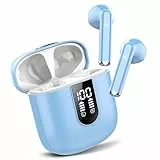 Jesebang Bluetooth Kopfhörer In Ear, Kopfhörer Kabellos Bluetooth 5.3, Ultraleicht Ohrhörer mit HD Mikrofon, Herausragender Sound Musik Streaming bis zu 30 Stunden, LED-Anzeige, IP7 Wasserdicht, Blau