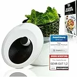 Thiru Salatschleuder Premium 5L groß - Testsieger 2025-60 Tage risikofrei testen - rutschfeste 2in1 Schleuder & Salatschüssel - ø 24,5 cm - BPA FREI spülmaschinenfest - inkl. eBook