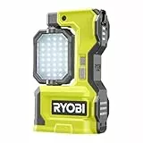 RYOBI - LED-Scheinwerfer, 18 V ONE+ RYOBI – 1000 Lumen, schwenkbarer Kopf – leistungsstarke Beleuchtung für Baustelle, Farbe, Garage, Werkstatt