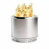 Solo Stove Feuerschale Bonfire 2.0 mit Standfuß | Feuerstelle für Raucharme Holzverbrennung, Herausnehmbare Auffangschale, Mobile Outdoor Feuertonne für Unterwegs, Edelstahl, 49,5 x 44,5 cm, 11,4 kg
