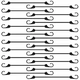 TaoTazon Spanngummi mit Haken 20 Stück, Expander mit Haken 23 cm, Multifunktional Hochbelastbare Planenspanner Gummispanner mit Haken für Banner Plakate Zelte
