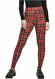 Urban Classics Damen Ladies Soft AOP Leggings redcheck, S