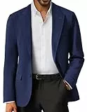 PJ PAUL JONES Sakkos für Herren Elegante Business Jacke Sakko Herren Regular Fit 2 Knöpfe M Blau