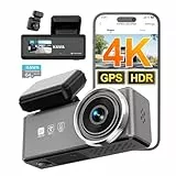 KAWA Neue 2-Kanal-Dash cam, 4K+1080P Dashcam für Autos, Sprachsteuerung, GPS, CPL, 2K HDR und NightEagle-Motor, Parkmodus, Wi-Fi 6, vorne und hinten zweikanalig