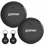 Android Smart Tracker Tag,Google Zertifiziert Schlüsselfinder kompatibel mit Find Hub APP (Android NUR),Bluetooth Key Finder für Gepäck/Taschen/Koffer/Brieftasche,Austauschbarer Akku，2 Pack Schwarz