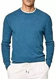HACKETT LONDON Herren GMD Textured Crew Pullover, blau, S