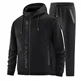 W JIANWANG Trainingsanzug Herren Fußball Traningsanzuganzug Sportanzug Freizeitanzug Sport Jogging Anzug Für Männer Trainingsanzüge Fussball Laufanzug Jogginganzug Set Dunkelblau JW-212-XL