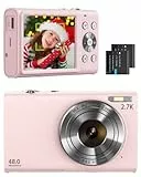 Digitalkamera, 1520P Autofokus Kompaktkamera FHD 48MP Fotokamera Vlogging Kamera mit 2.8 Zoll Bildschirm, 32GB Speicherkarte, 16X Digital Zoom, tragbare Mini-Kamera für Kinder, Erwachsene, Anfänger
