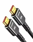 Highwings HDMI 2.1 Kabel 3meter Zertifiziertes, 10K 8K HDMI Kabel 48Gbps Ultra Highspeed 8K 60Hz 4K 120Hz 7680P eARC HDCP 2.2&2.3 DTS:X Dynamische HDR Kompatibel mit Soundbar HDTV Monitor