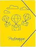 PAGNA 21603-15 Gummizugmappe A4 PP Postmappe 3 Einschlagklappen gelb (3)
