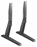 RICOO TV Ständer höhenverstellbar FS309-S Stand Fernsehständer für 32-55 Zoll Standfuss universell Lowboard VESA 400x200 bis 35 kg schwarz