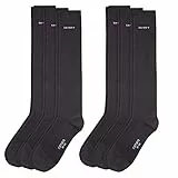 Camano Unisex Kniestrümpfe CA Kneehigh 6er Pack, Größe:43-46, Farbe:Black (0005)