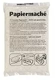 GLOREX 6 0902 02 - Papiermaché elfenbein, Pappmaché im Beutel, papierähnliche Modelliermasse als klassischer Modellierwerkstoff, ideal zum Gestalten von Masken und Reliefs, Weiß, 200 g
